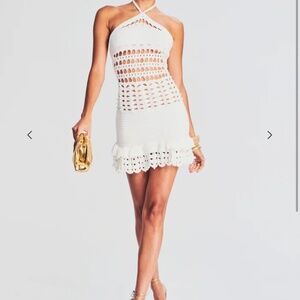 RETORFETE EZE PEARL CROCHET PEARL DRESS